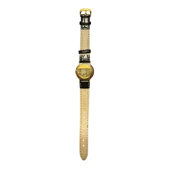 Gucci 3000L Vintage Swiss Made Watch Gold Plated& Black Leather 26mmWomen’s - Picture 4 of 10